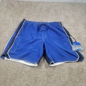 Speedo Swim Trunks Board Shorts‎ Waterproof Pocket Blue XL